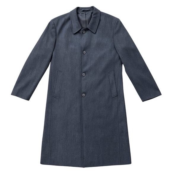 Y2K Hugo Boss Charcoal Wool Overcoat | Longline Fall City Coat | Minimalist  EUC - Picture 1 of 16